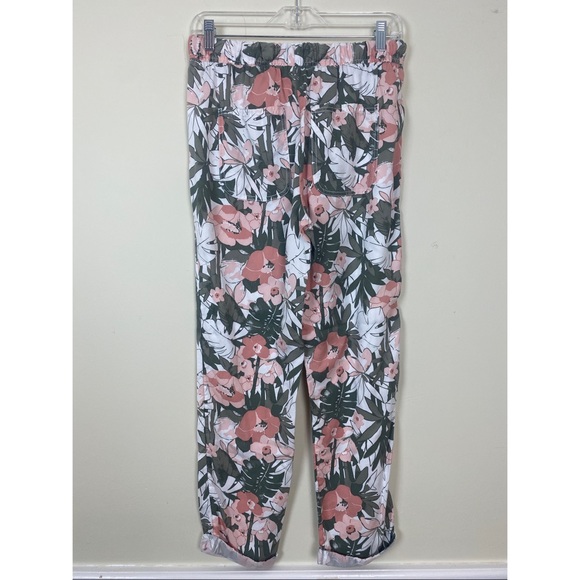 C&C California Floral Drawstring Pants Cuffed Leg Pockets Boho S - Picture 6 of 10